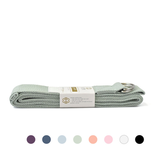 Cotton Yoga Strap - Serenity Sage - Green - 250 cm