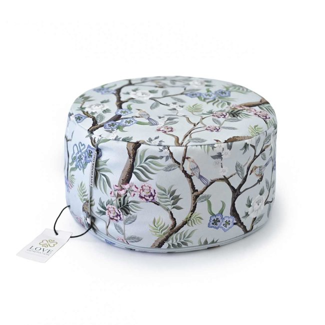 Rond Meditatiekussen | Blossom Birds | Katoen | ⌀30cm - 15cm