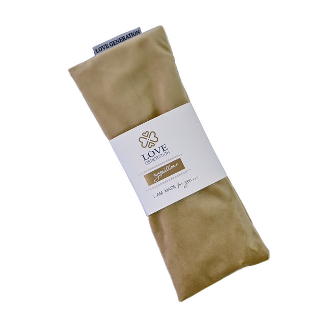 Samt Augenkissen mit Lavendel - Gold