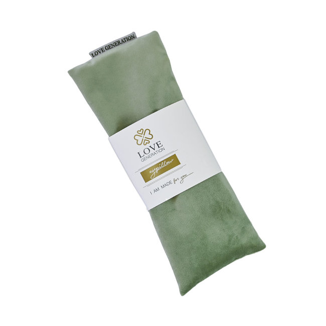 Velvet Eye Pillow with Lavender - Green