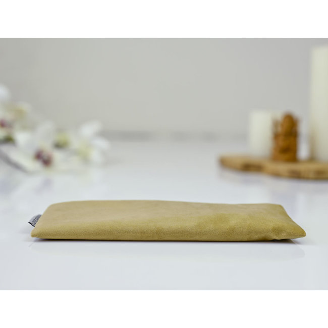 Velvet Eye Pillow with Lavender - Light Gold