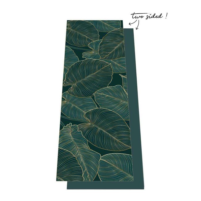 Tweezijdige Yoga Handdoek - Green Leaves