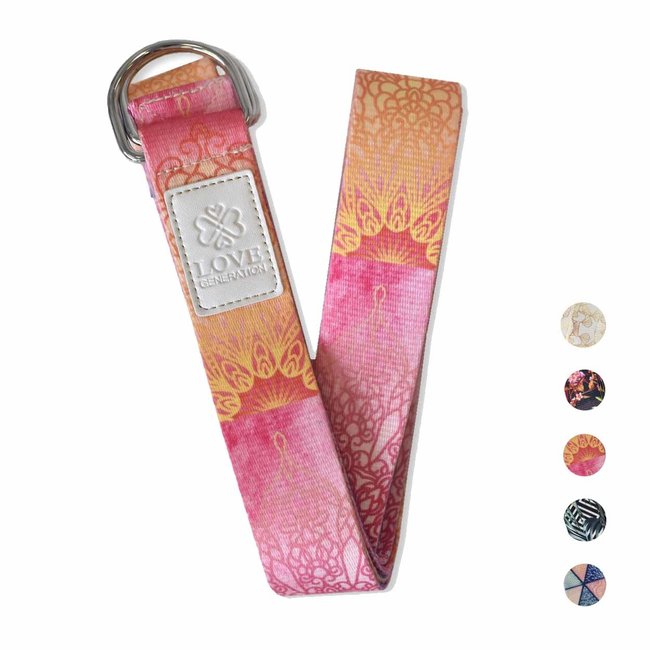 Full Color Yoga Strap - Curly