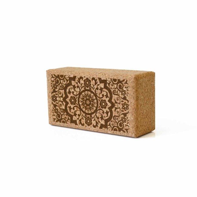 Love Generation Eco Yoga Block Cork - Mandala - Black