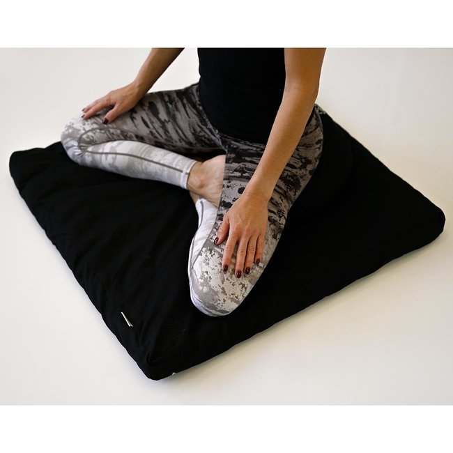 Meditation Mat │ Zabuton │ 100% Cotton │ Black