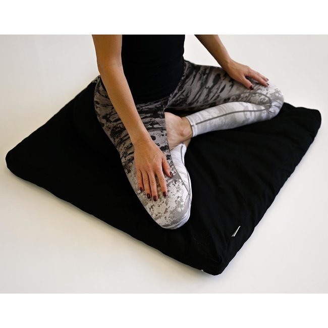 Meditation Mat │ Zabuton │ 100% Cotton │ Black