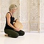 Meditation Cushion │ Round │ Velvet │ Mandala │ Light Gold