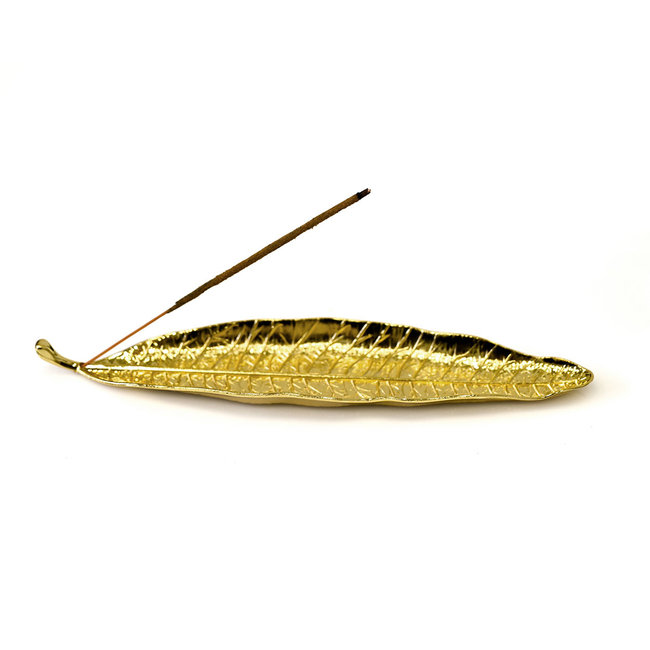 Incense burner Metal - Leaf - Gold