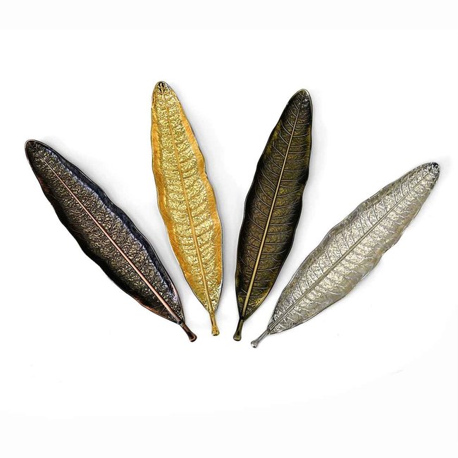 Incense burner Metal - Leaf - Silver