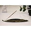 Incense burner Metal - Leaf - Green Bronze