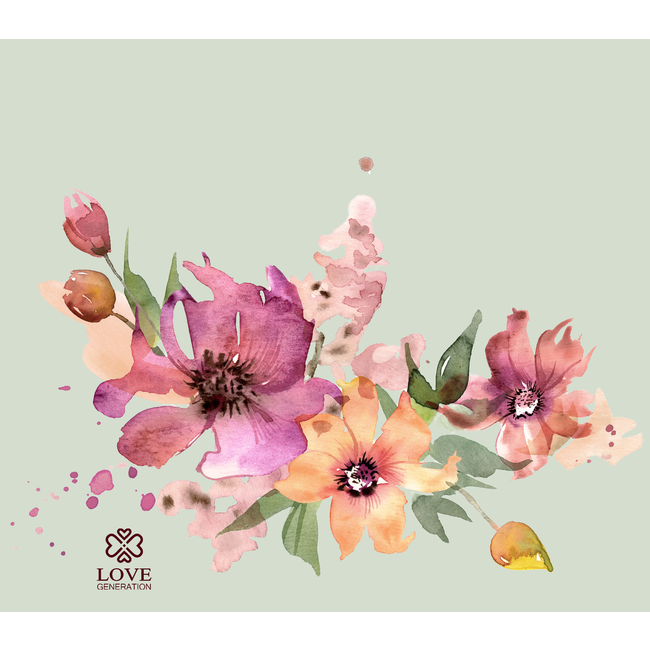 Waterfles - Drinkfles - 500 ml - Thermos - Serene Sage Flowers