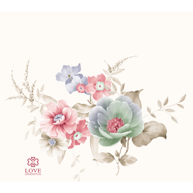 Water bottle - Drinking bottle - 500 ml - Thermos - Wonderful White Flowers