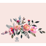 Water bottle - Drinking bottle - 500 ml - Thermos - Precious Pink Flowers