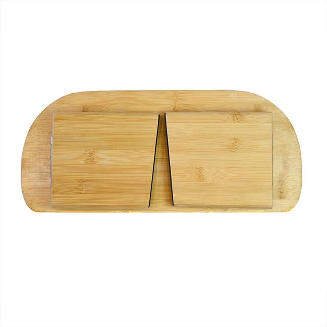 Meditation Bench │ Bamboo │ Foldable │ Velvet Cushion │ Taupe