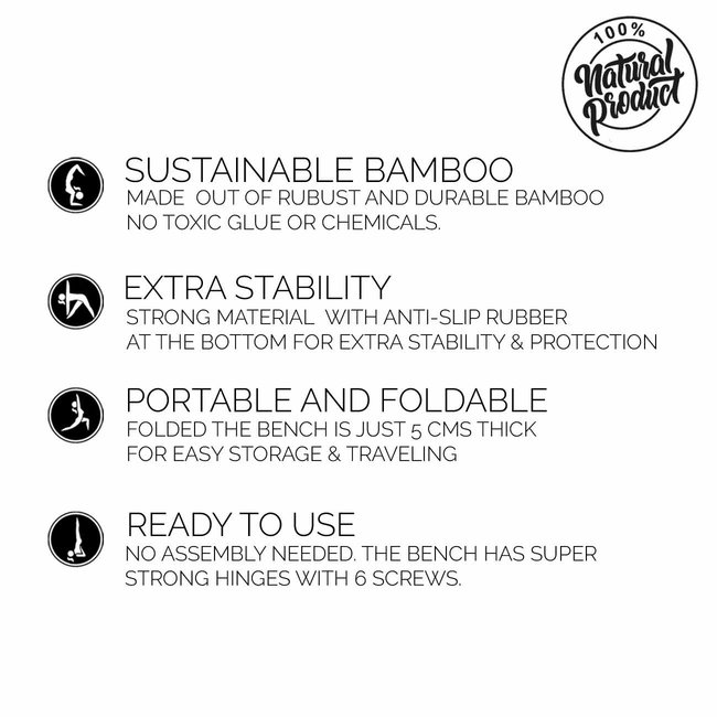 Meditationsbank │ Nachhaltiger Bambus │ Faltbar