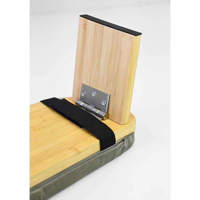 Meditation Bench │ Bamboo │ Foldable │ Velvet Cushion │ Taupe