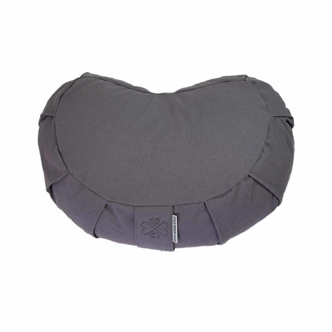 Crescent Meditation Pillow | Cotton | Warm Grey