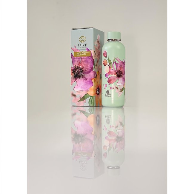 Wasserflasche - Trinkflasche - 500 ml - Isoliert - Serene Sage Flowers