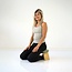 Meditationsbank │ Bambus │ Faltbar │ Samtkissen │ Salbeigrün