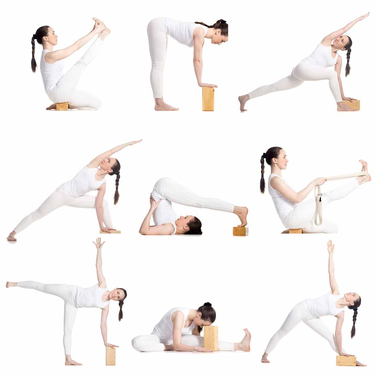 Yoga block poses