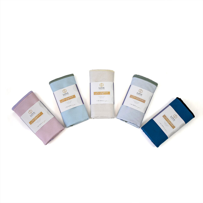 Tweezijdige Yoga Handdoek - Sand & White