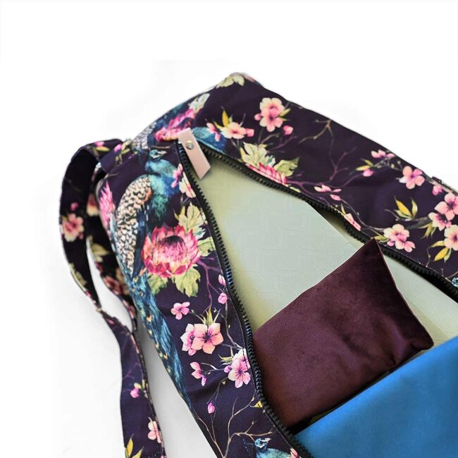 Yoga Bag │ Cotton │ Adjustable Strap │ Royal Peacock
