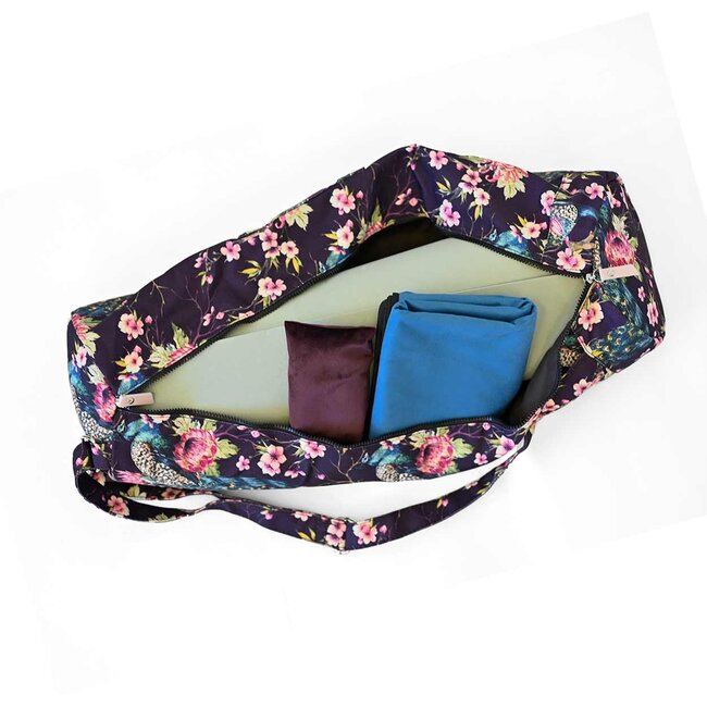 Yoga Bag │ Cotton │ Adjustable Strap │ Royal Peacock