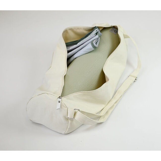 Yoga Bag │ Cotton │ Adjustable Strap │ Cream White