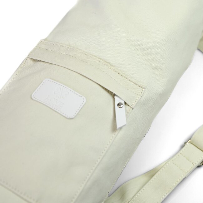 Yogatas │ Katoen │ Verstelbare Draagband │ Crème Wit