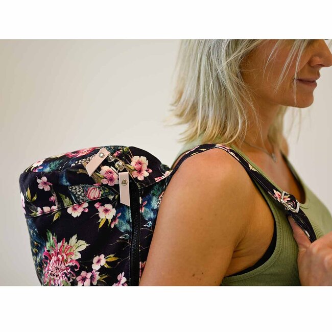 Yoga Bag │ Cotton │ Adjustable Strap │ Royal Peacock