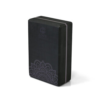 Love Generation Foam Yogablock  - Mandala - Blessed Black