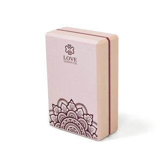 Love Generation Foam Yogablock - Mandala - Precious Pink