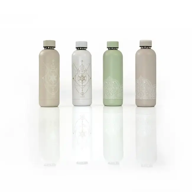 Water bottle - Drinking bottle - 500 ml - Thermos - Wonderful White Sacred