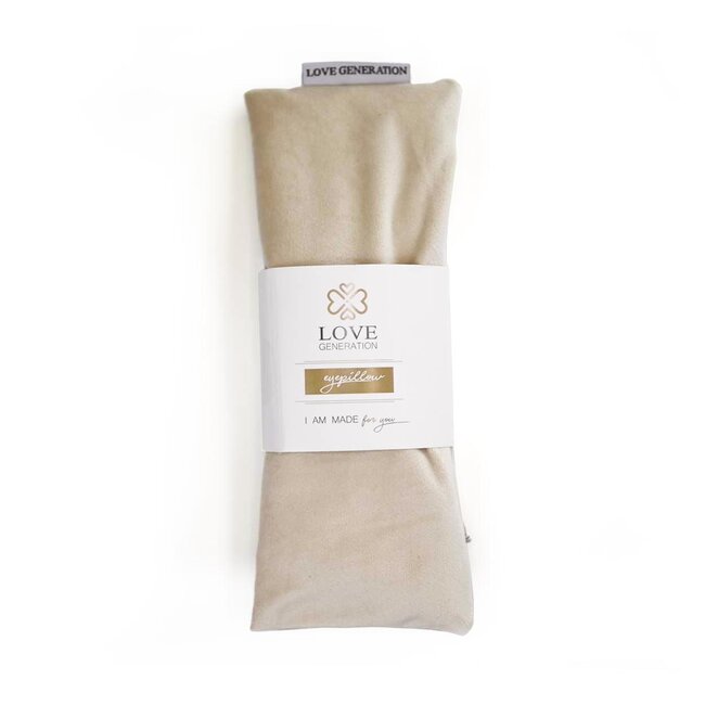 Velvet Eye Pillow with Lavender - Sand