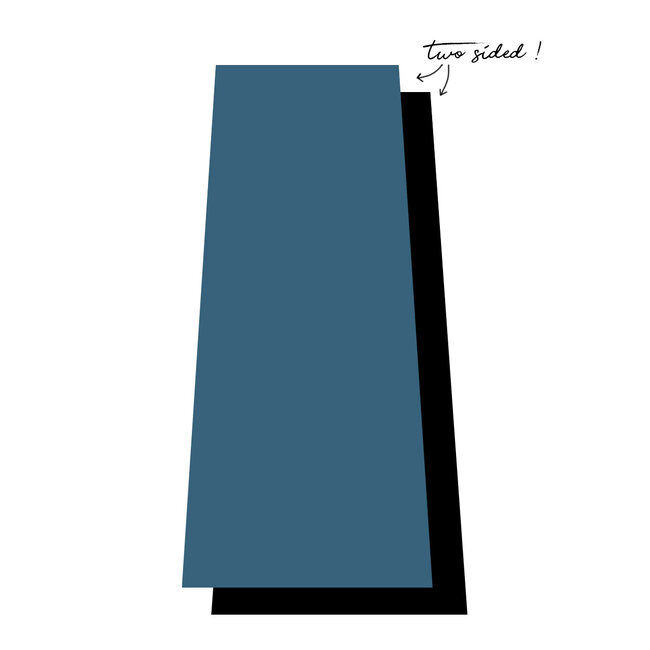 Two Sided Yoga Towel - Blue & Black