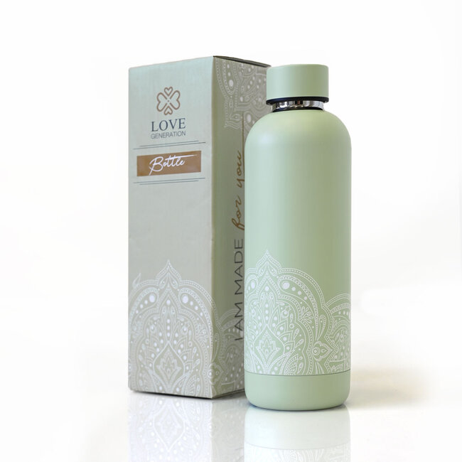 Waterfles - Drinkfles - 500 ml - Thermos - Serene Sage Mystical ***