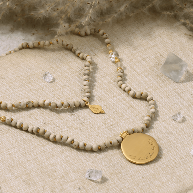 Dare to Shine Angel • Mala • Gold Plated