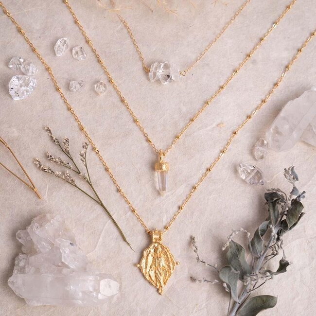 Divine Purpose • Ketting • Verguld • Kwarts hanger