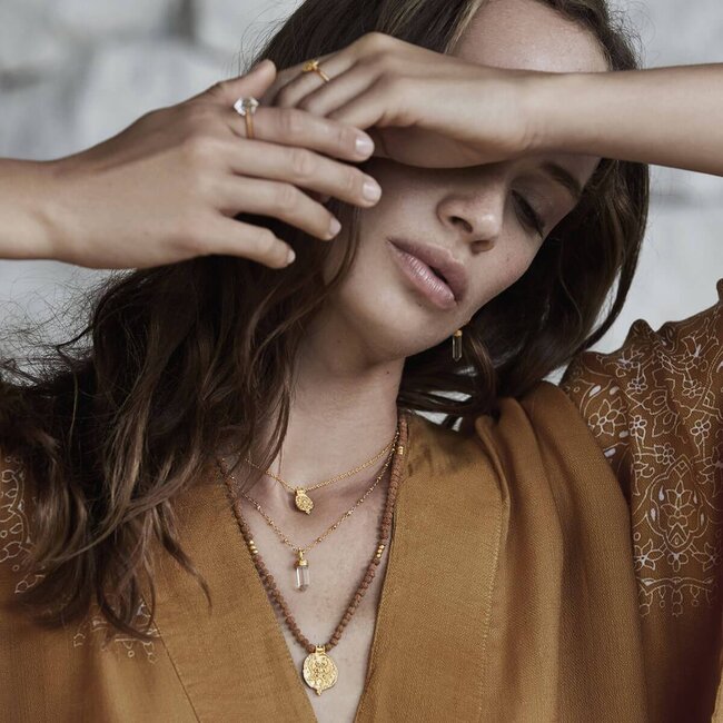 Divine Purpose • Ketting • Verguld • Kwarts hanger