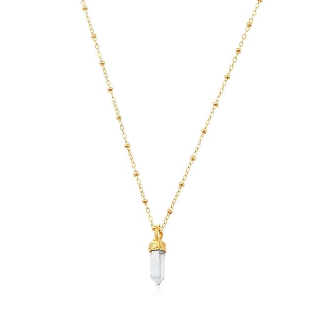 Divine Purpose  • Necklace • Gold plated • Quartz pendant