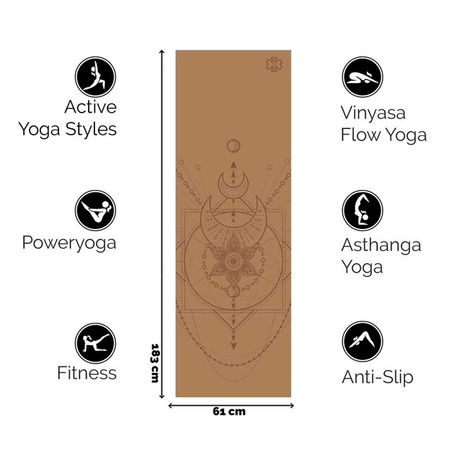 Eco Kurk Yogamat │Sacred │ 4mm │ Anti Slip