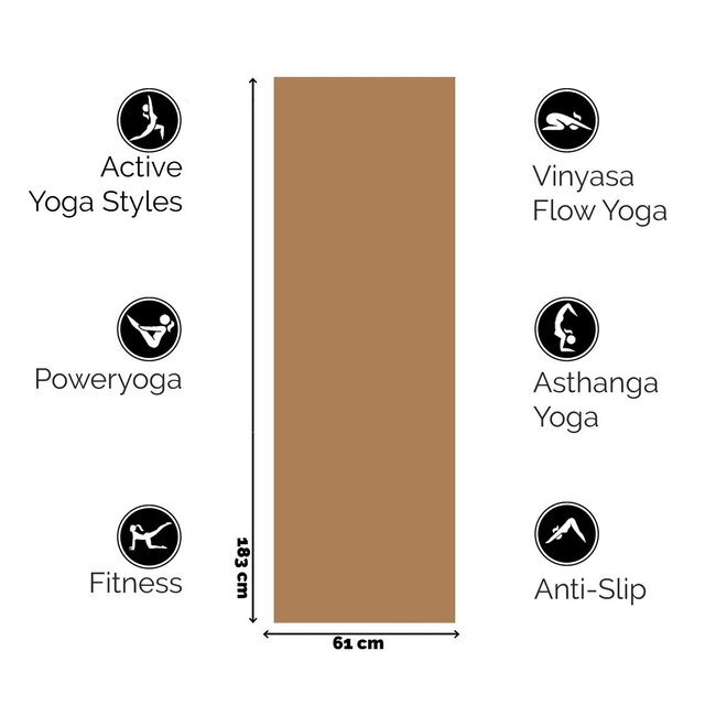 Öko Yogamatte │ Kork mit Naturkautschuk │ 4mm │ Rutschfest