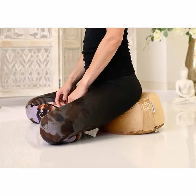 Meditatiekussen │ Rond │ Fluweel │ Glamorous Gold