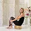 Meditatiekussen │ Rond │ Fluweel │ Glamorous Gold