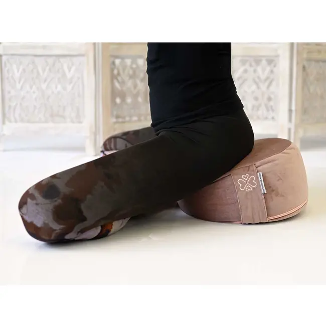 Meditationskissen │ Rund │ Samt │ Pale Pink