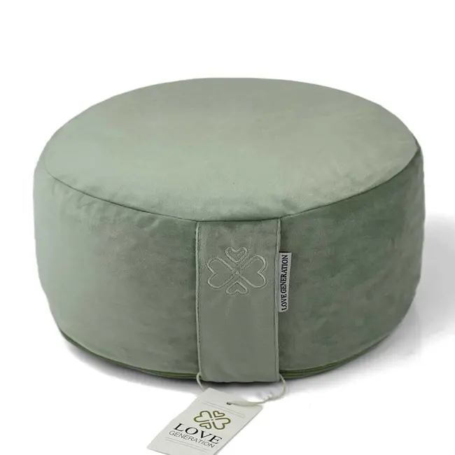 Meditation Cushion │ Round │ Velvet │ Serene Sage