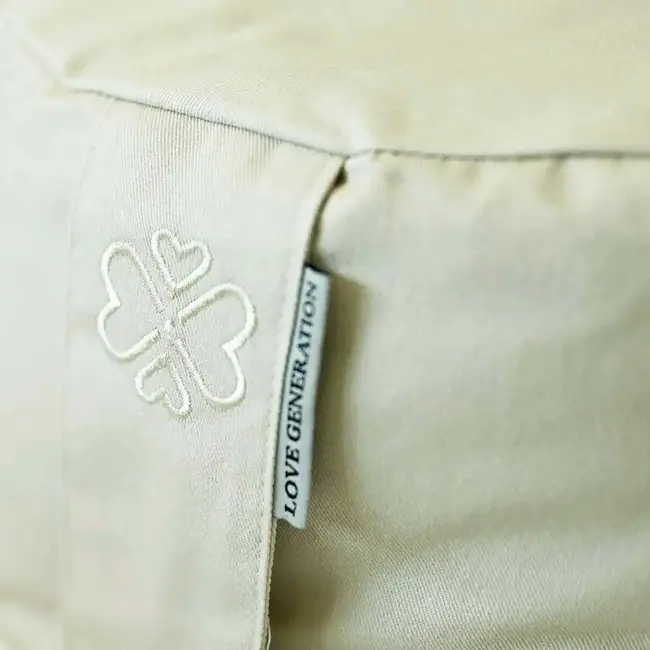 Meditation Cushion │ Round │ Cotton & Buckwheat Filling │ Light Green