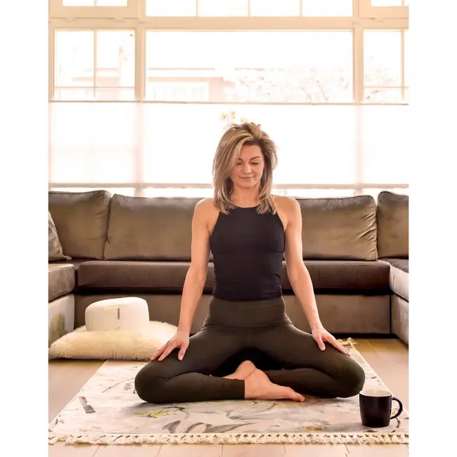 Meditationskissen │ Rund │ Baumwolle & Buchweizen │ Schwarz