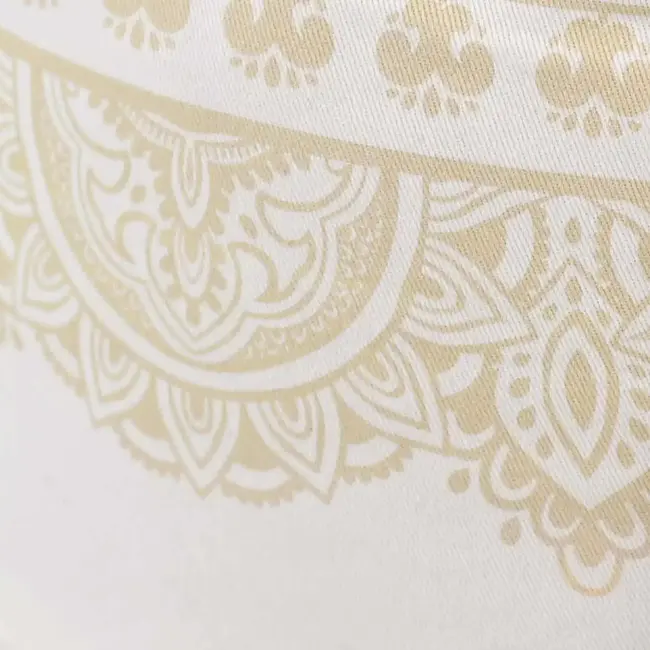 Meditatiekussen │Rond │ Katoen & Boekweitvulling │ Boho Chic Wit