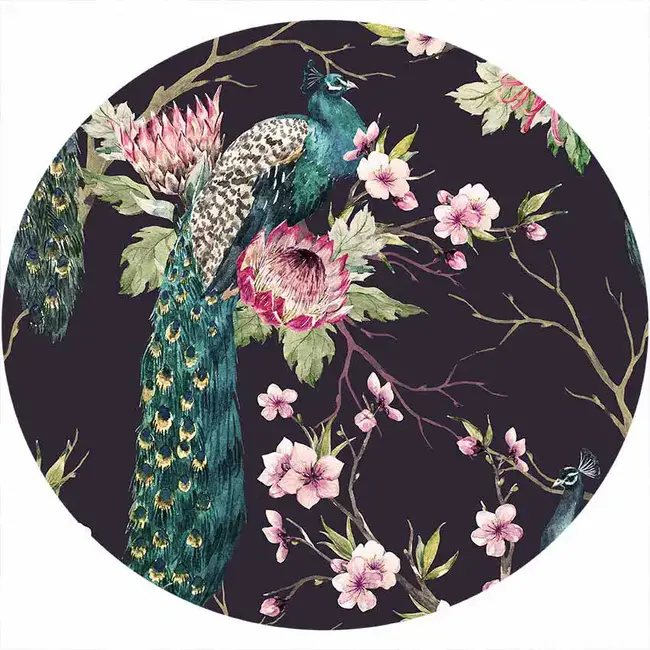 Meditatiekussen │Rond │ Katoen & Boekweitvulling │ Royal Peacock